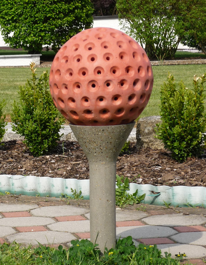 Golfballlampe klein rot